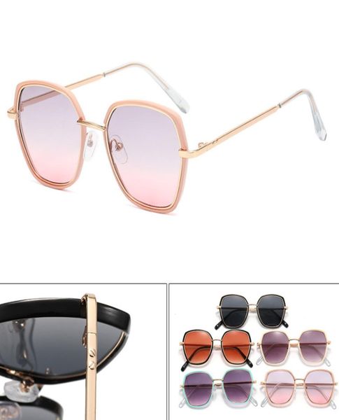 

summer kids sunglass 2021 boys gilrs big half metal square frame sunglasses children ocean glasses eyeglasses uv protection beach 8687064, Blue