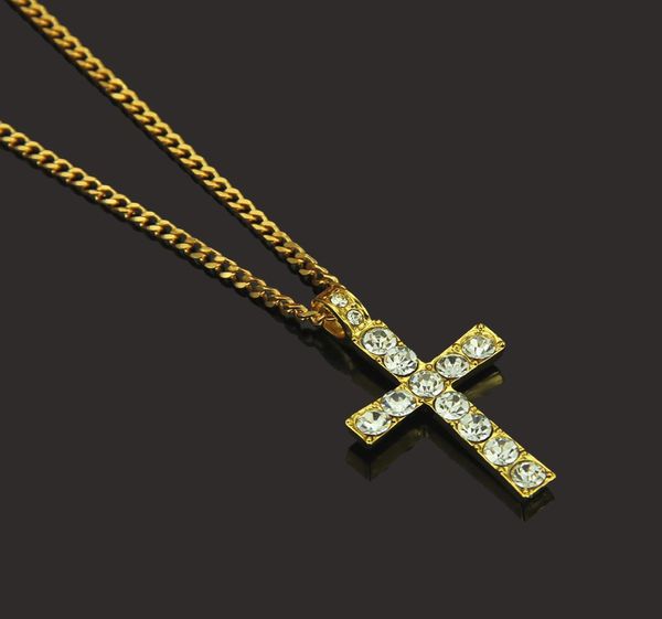 

silver color necklace jewelry women wedding fashion cross cz crystal zircon stone pendant necklace christmas gift n2969562501