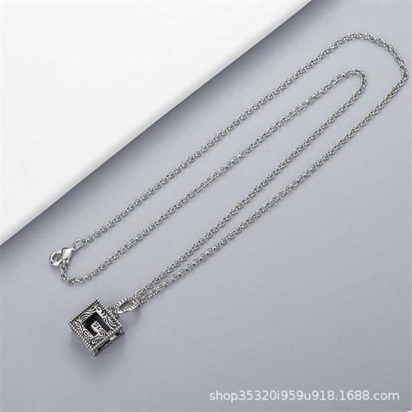 

new 2023 designer jewelry bracelet necklace ring three-dimensional men's women's same punk rock personality trendsetter pendant st, Silver