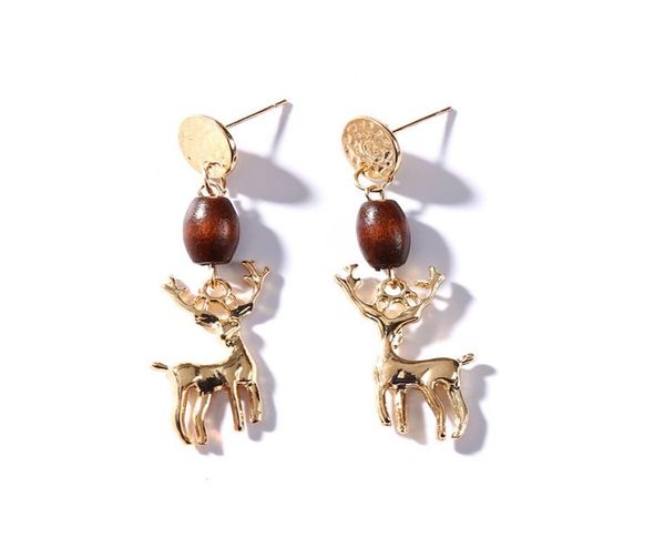 

trendy statement christmas tree elk charm earring for women multilayer spring drop earrings jewelry girls christmas gifts wholesa4259721, Golden
