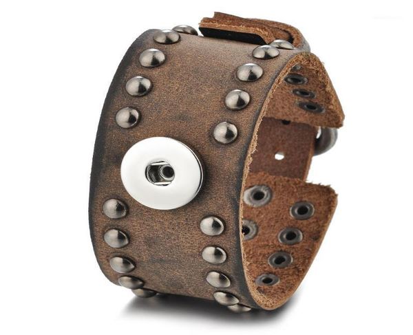 

10pcslot leather bracelet ginger snap jewelry vocheng interchangeable for 18mm button rivet style nn5931018063828, Golden;silver