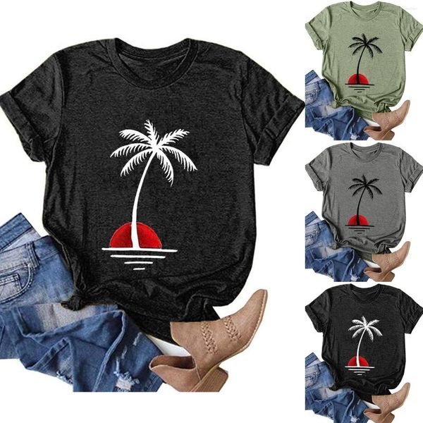 

women's t shirts casual loose shirt fashion floral print short sleeved, White