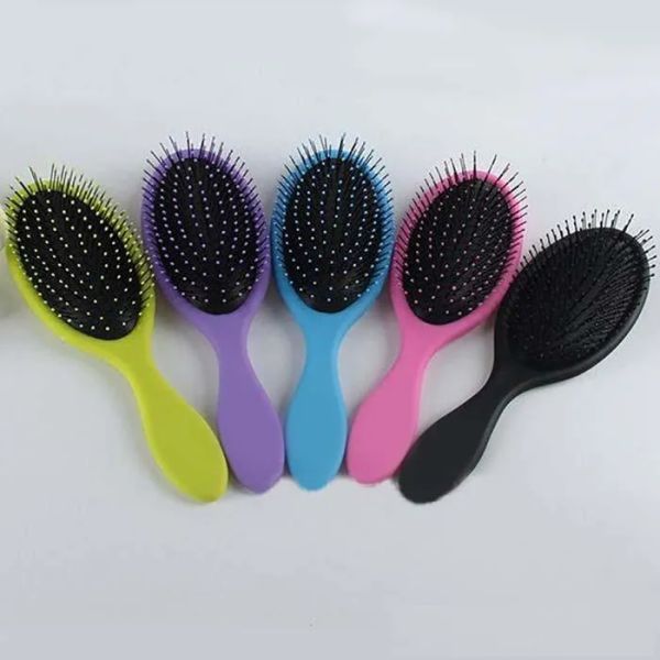 

2016 brush combs magic detangling handle tangle shower brush comb message combs salon styling tamer tool, Silver