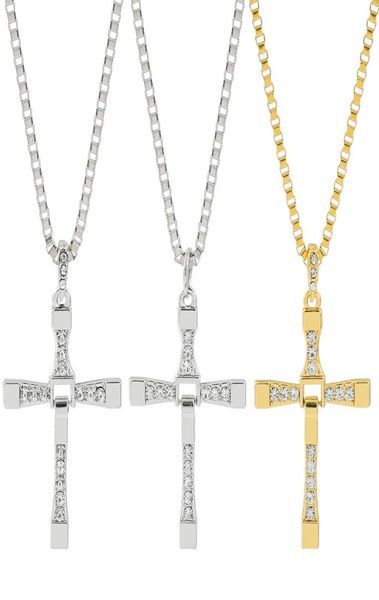 

necklaces pendant the fast cross crystal pendant chain necklace jesus cross necklace mens necklaces5194536, Silver