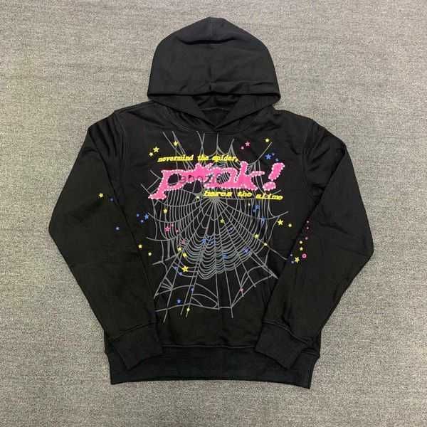 

spider pink sp5der hoodies young sweatshirts streetwear thug 555555 hoody women 11 web pullover fast delivery 8 zy14, Black