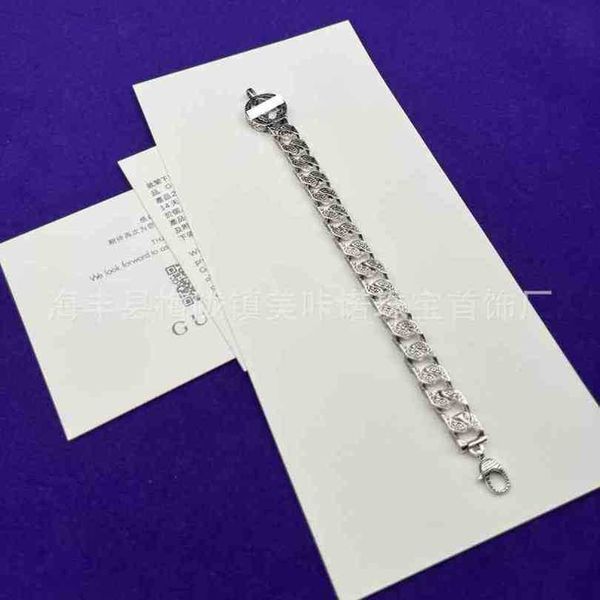

new 2023 designer jewelry bracelet necklace ring interlocking personalized hip hop style men's women's universal braceletnew jewel, Black