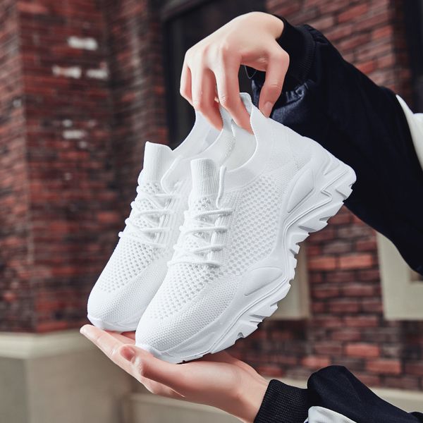 

womens shoes casual breathable mesh shoes fashion running shoes for female lightweight sports shoes big size 41 sneakers, Black