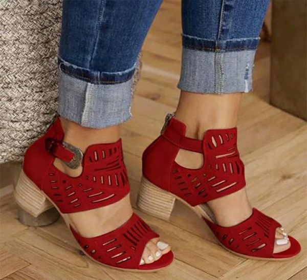 

gladiator women sandal buckle strap fashion shoes high heel woman sandalias mujer 2020 summer ladies plus size 3543 for mathias4454657, Black