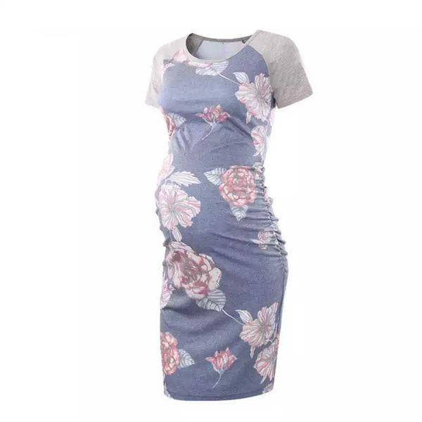 

maternity dresses women's short sleeved sewn maternity dress casual maternity dress body baby shower dress maternity coat g220602, White