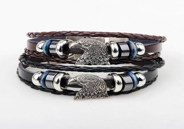 

bursts of beaded bracelet eagle head on the deduction hand ornaments fb402 mix order 20 pieces a lot slap snap bra5958815, Silver