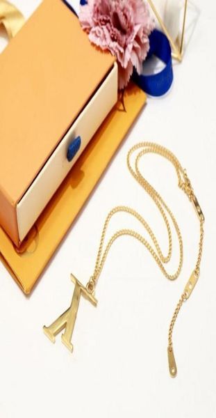 

new pendant necklace 2021 fashion classic lovers necklace large size titanium steel letters jewelry whole necklaces gifts4830215, Silver