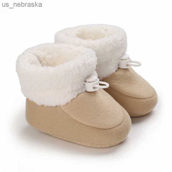 

2022 newborn winter boots warm toddler baby boy girl first walker crib shoes soft sole solid color prewalker 018m l230518