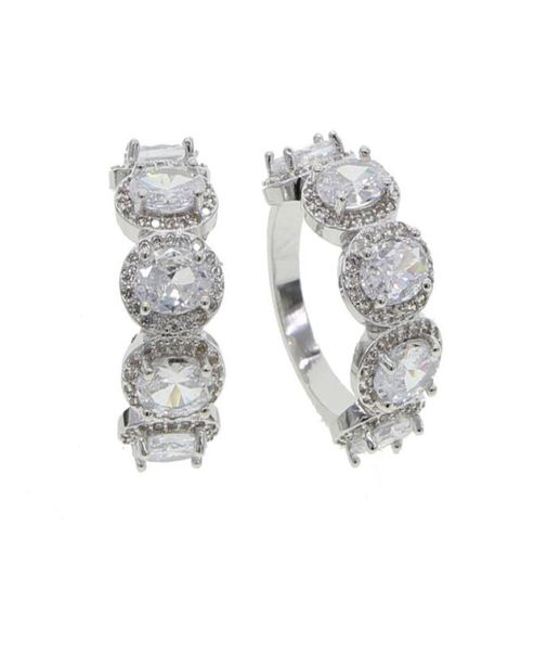 

cluster rings brass white gold color pink zircon for women luminous female fine jewelry prong setting luxury cz stone ring8228987, Golden;silver