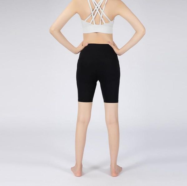

high waist tummy control workout yoga shorts black compression athletic bike running shorts slim stretch gym tights7872373