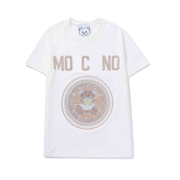 

designers t shirts summer womens mens tshirts fashion letter teddy bear short sleeve lady tees luxurys casual clothes t-shirt s-2xl, White;black