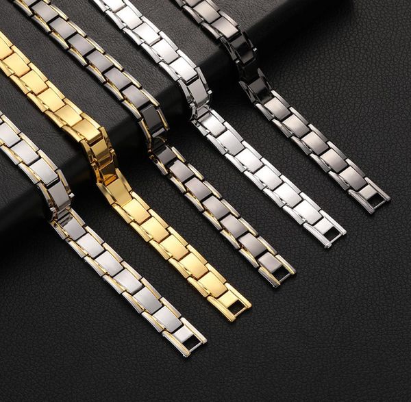 

selling in european and american mens magnetic bracelet magnetic therapy hematite titanium bracelet detachable mens jewelry4571273, Black