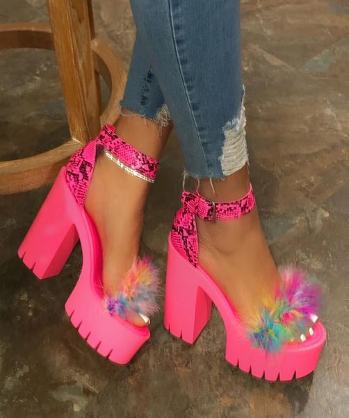 

oeak 2020 new summer thick bottom platform sandals for women thick with sandals wedges shoes for woman femme high heels shoes2719273, Black