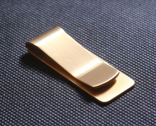 

100pcs brass wallet metal money clip stainless steel slim paper change money clips name card credit card holder clamp pure copper6412391, Black