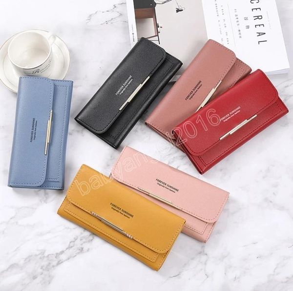 

fashion ladies zipper wallets card bag classic modern purse pu leather card holder long wallet for women7388611, Red;black