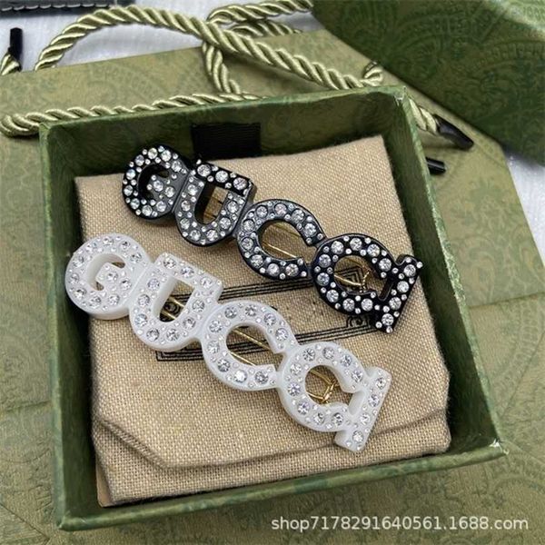 

new 2023 designer jewelry bracelet necklace ring headdress rhinestone back side bangs crystal net red clip hairpin, Golden