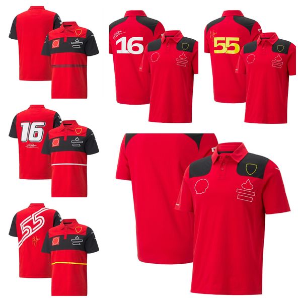 

2023 f1 formula one team polo shirt short-sleeved lapel racing t-shirt for men and women in summer customization