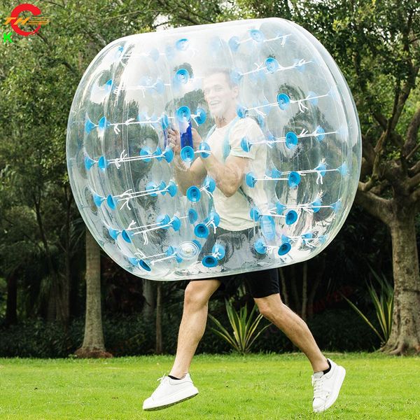

outdoor activities body zorb bumper ball suit inflatable bubble football soccer ball with colored dots bumper ball for sale
