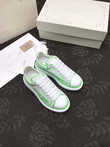 

new luxury men womens fashion shoes lace-up flat platform designer sneaker black genuine leather air 0602