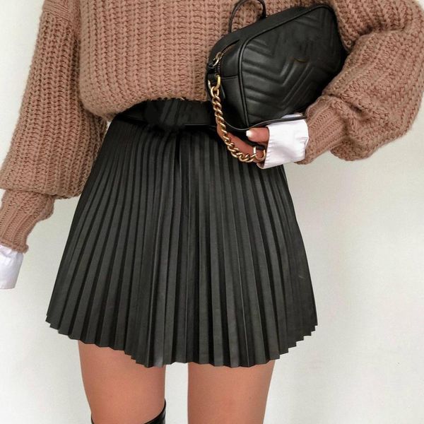 

dresses missnight chic pleated skirt black khaki high waisted aline mini fashion skirts women streetwear zipper 2022 y2k skirt, White;black