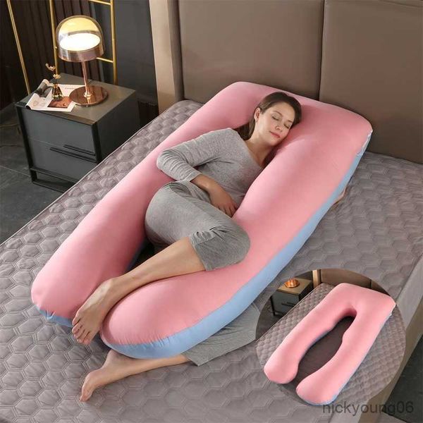 

maternity pillows pillow for women prenatal u-shape solid patchwork color bedding accessories body with pregnant 70x145cm