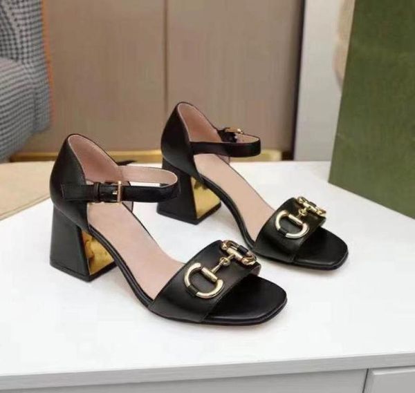 

2021 women fashion summer lock shoes slipper graffiti sandals genuine cowhide leather with box flat slippers large size 35411725013, Black