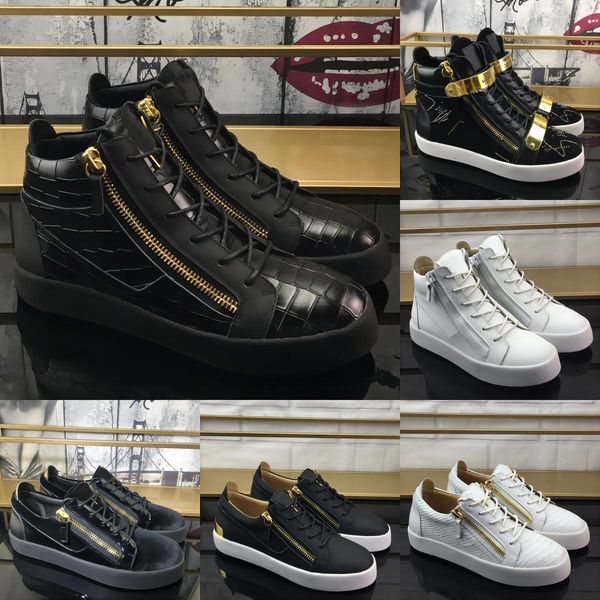 

designer kriss sneakers frankie casual shoes zipper claskin black velvet heighten shoe men women high low-platform trainers all-match traine