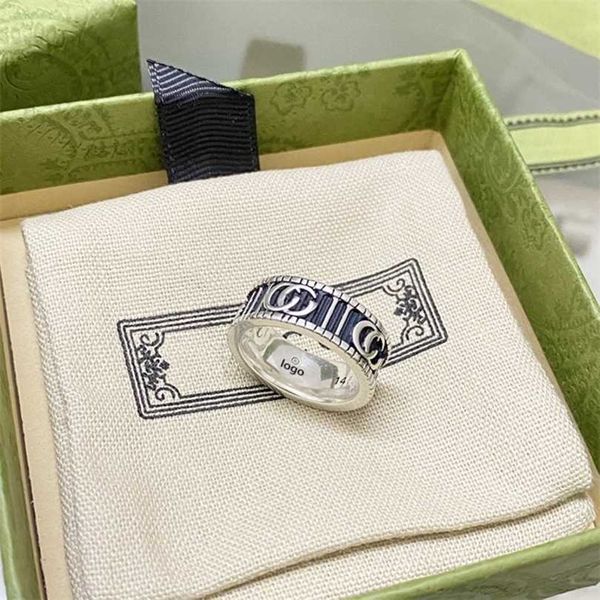 

new 2023 designer jewelry bracelet necklace kmx. 925 pattern couple pair ring, Silver