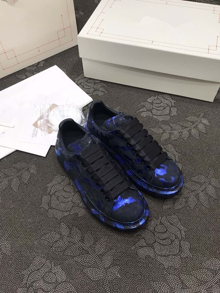 

new luxury designer casual shoes classic men women calfskin shoes vintage sneakers reflective 0602, Black