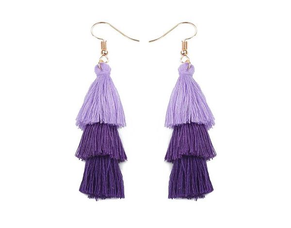 

vintage ethnic style multilayer fringe tassel dangle earrings for women boho maxi long drop earrings fashion jewelry accessories4051684, Silver