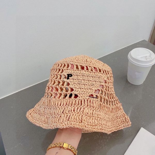 

knitted designer bucket hat embroidery straw beach hat classical fishermans coconut fiber climbing gift for men natural seaside plain sport, Blue;gray