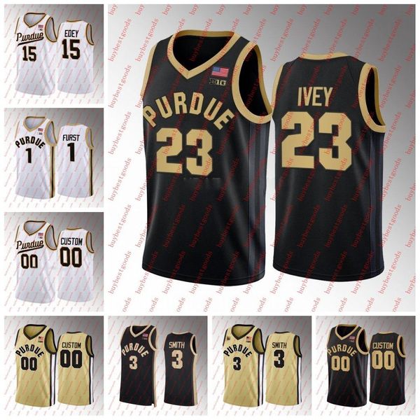 

custom purdue boilermakers 2022-23 college basketball jersey swanigan patch zach edey jaden ivey trevion williams mason gillis braden, Black;red