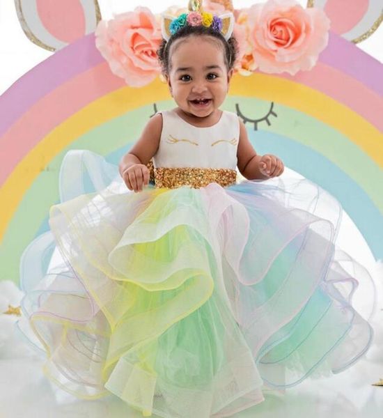 

colorful beaded flower girl dresses ball gown tiers little girl wedding dresses communion pageant dresses gowns f3092402104, White;blue