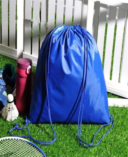 

20pcs shopping bags drawstring 210polyest fabric tote waterproof backpack folding marketing promotion shoulder bag7944619