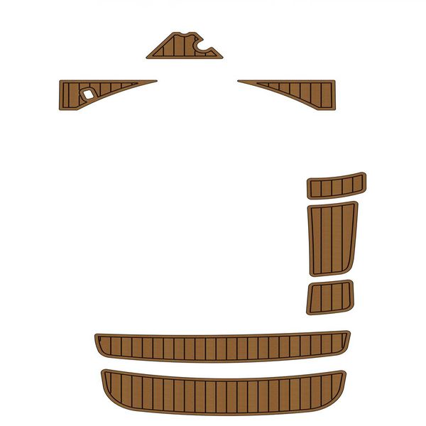 

2007 cobalt 212 swim step transom bow pad boat eva foam faux teak deck floor mat backing adhesive seadek gatorstep style floor