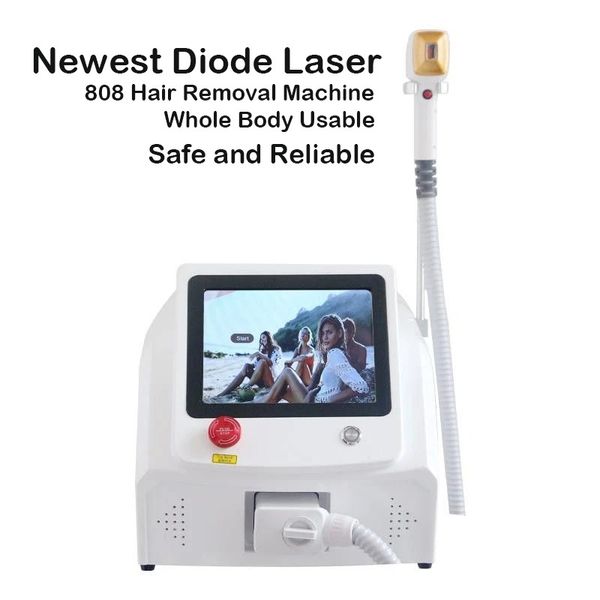 

diode laser permanent hair removal skin rejuvenation machine painless three wavelengths 808nm 755nm 1064nm epilator, Black