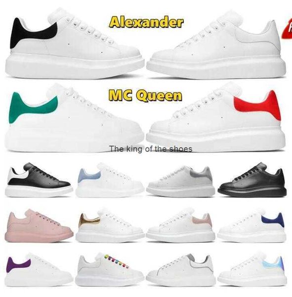 

outdoor luxury mc designer queens casual shoes mcqueens alexanders alexander platform 2023 suede sneakers leather red grey gai mens t, Black