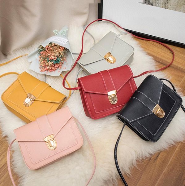 

fashion small crossbody bags for women 2021 mini pu leather shoulder messenger bag for girl black bolsas ladies phone purse1480912, Black;red