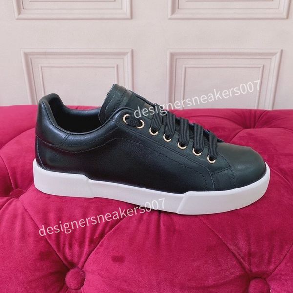 

new designer man woman shoe leather lace up men fashion platform oversized sneakers white black mens womens luxury casual shoes