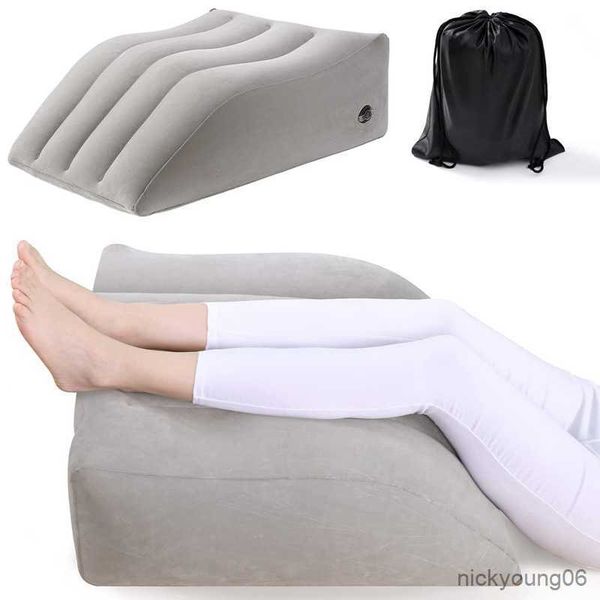 

maternity pillows triangle inflatable travel pillow foot rest cushion airplane car sleeping resting footrest pad