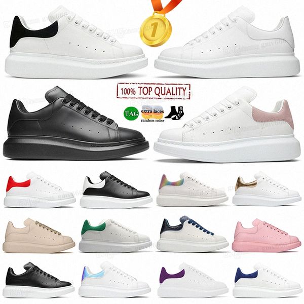 

2023 designers sneaker casual shoes white black leathertrainers mens women flats platform sneakers q7o1#