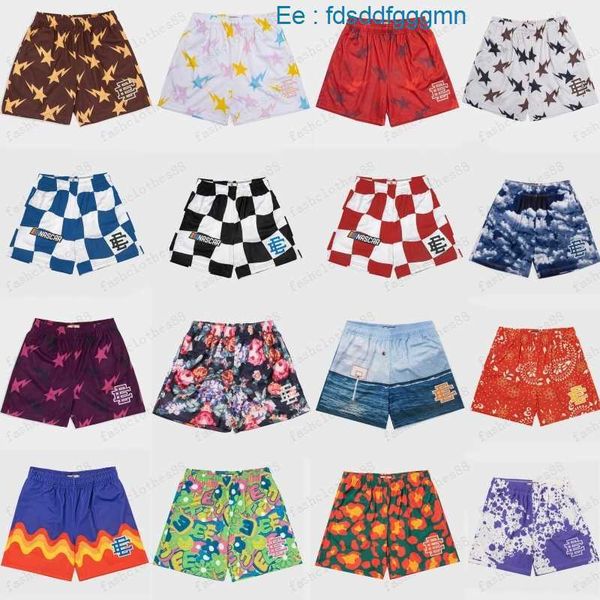 

designer mens ee shorts eric emanuel fitness sports lightning printed color women summer workout casual basketball pants size m//xl/xxl/xxx, White;black