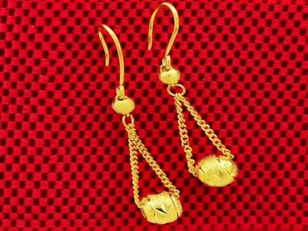 

dangle chandelier lucky bead drop earrings for women 24k gold plated trendy dangling bridal wedding hook jewelry8320743, Silver