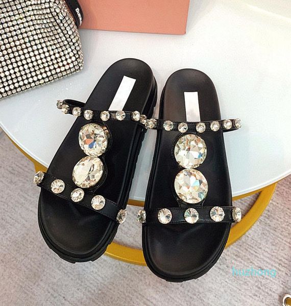 

fashion2020 new women039s slippers wearing summer fashion diamond beach home indoor and outdoor soft bottom nonslip thick bot2898959, Black