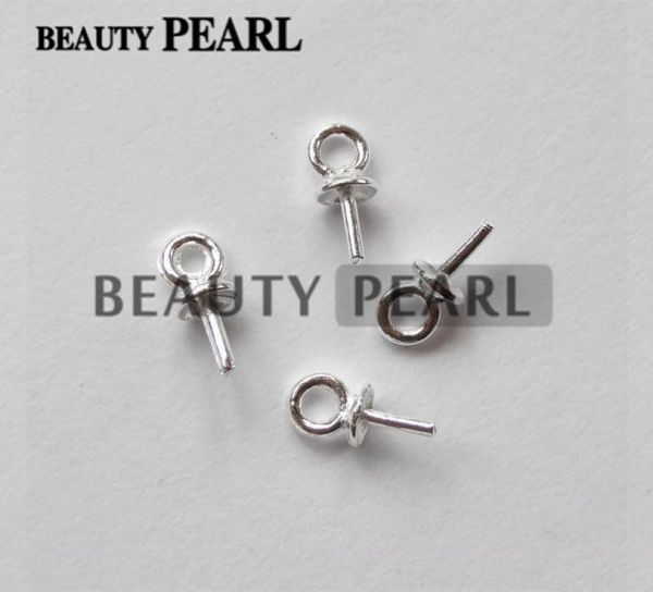 

100 pieces whole beads end connectors for charms diy pearl findings 925 sterling silver bead caps2322130