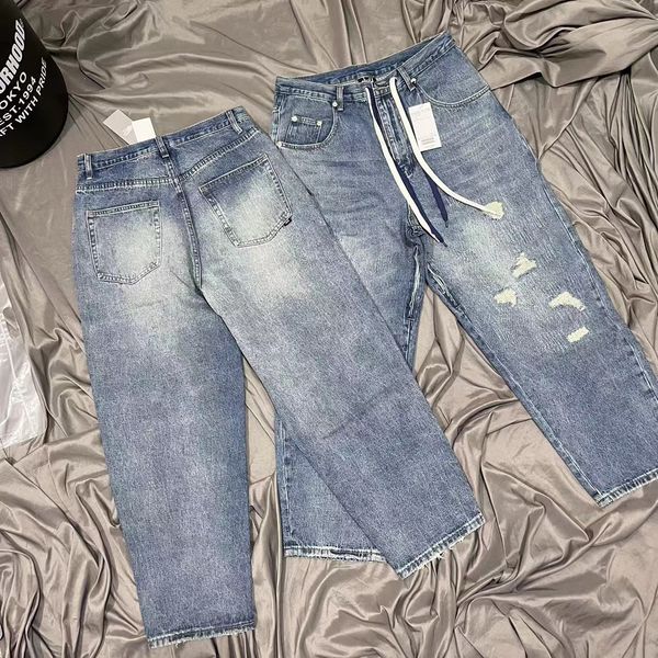 

pants men's jeans men embroidery blue xl 23ss, Black;brown